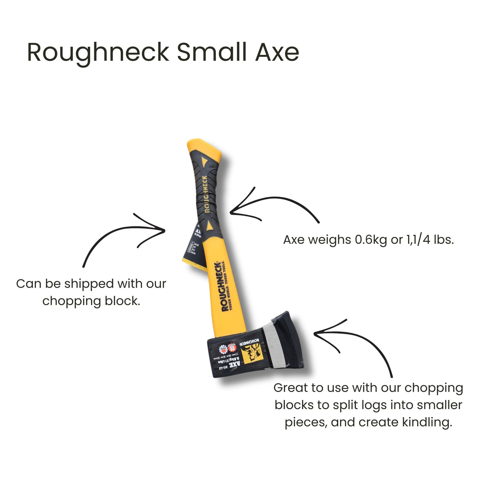 Characteristics of small axe for chopping kindling 