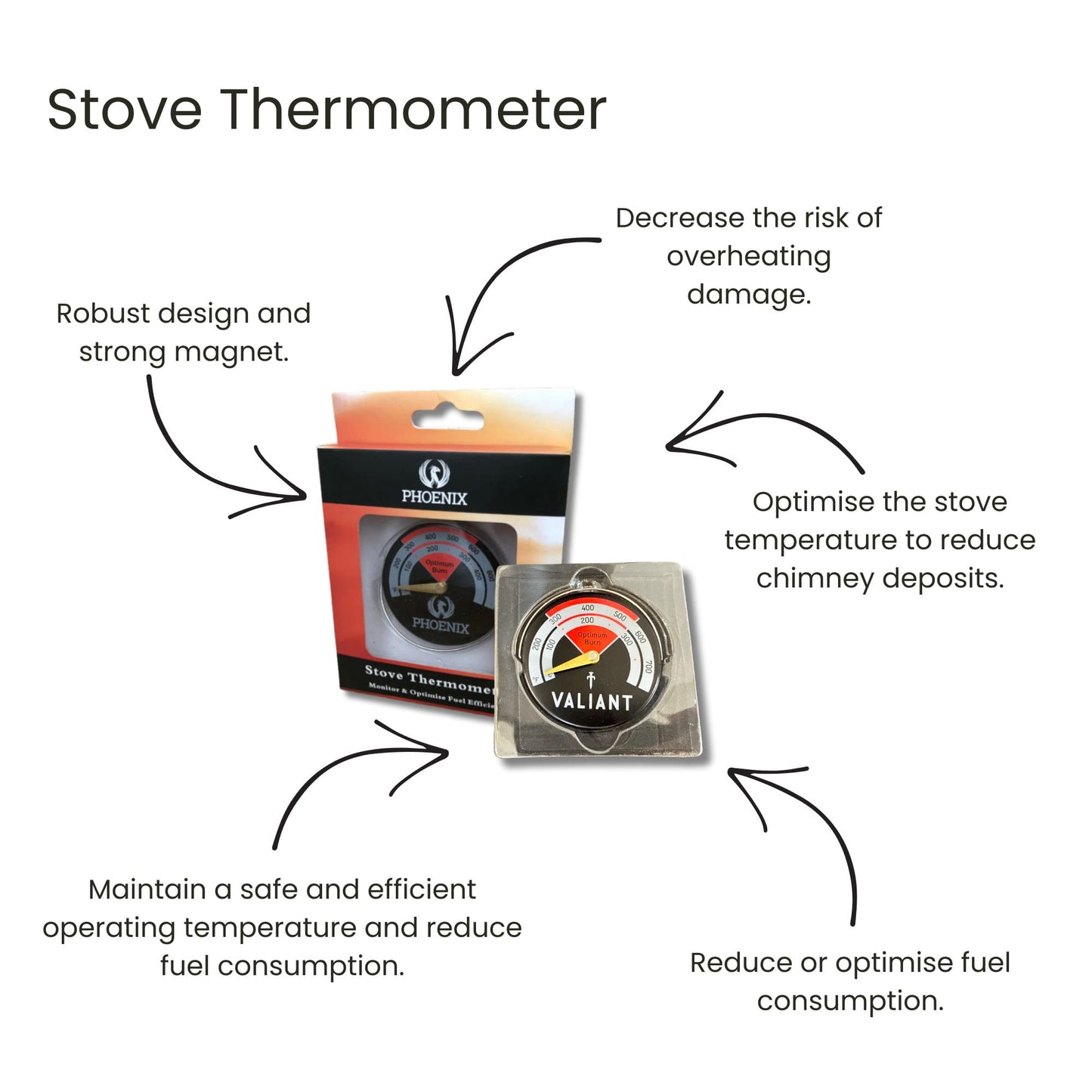 Characteristics of valiant stove thermometer 