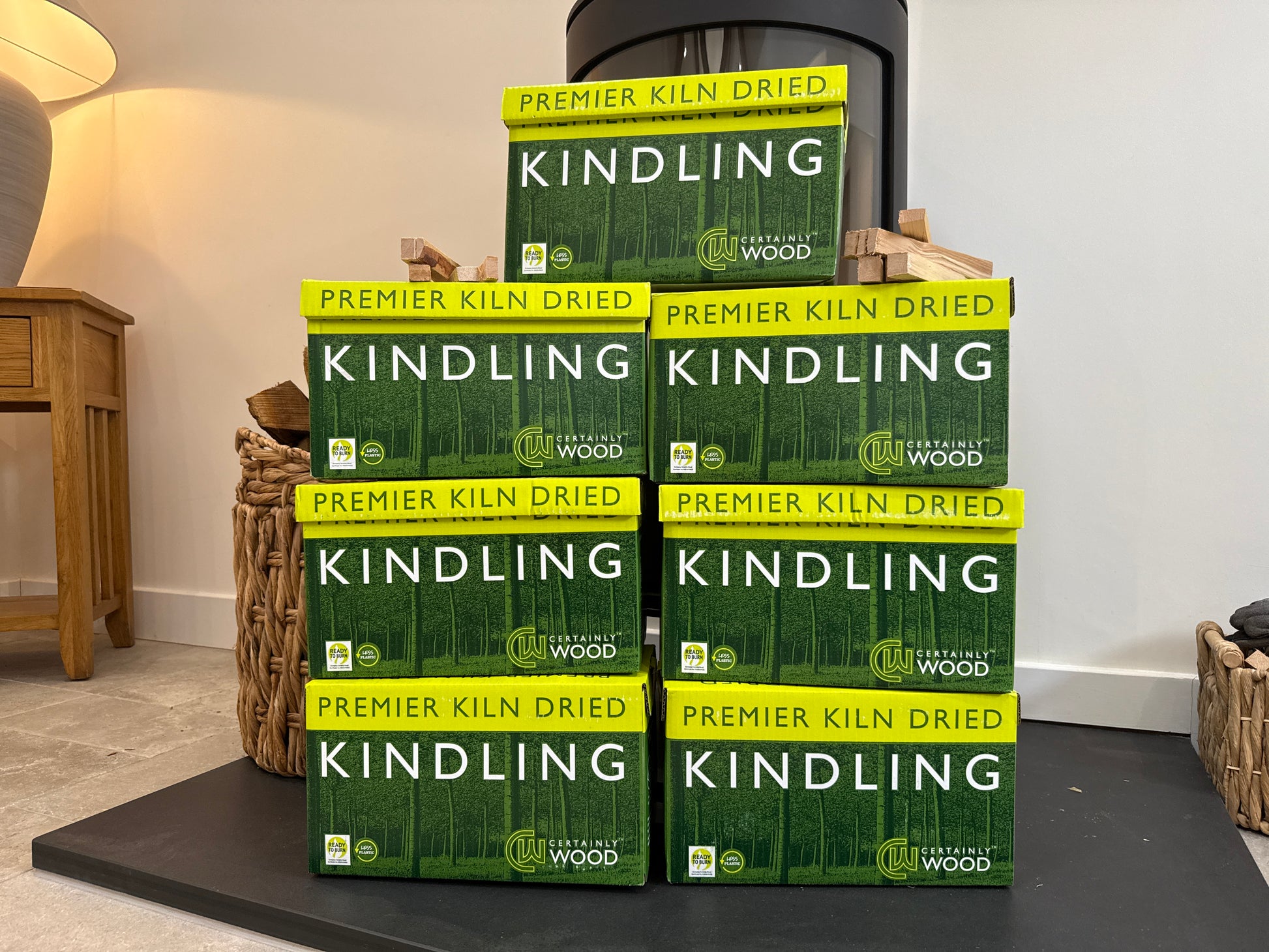 7 boxes of Premier Kiln Dried Kindling 