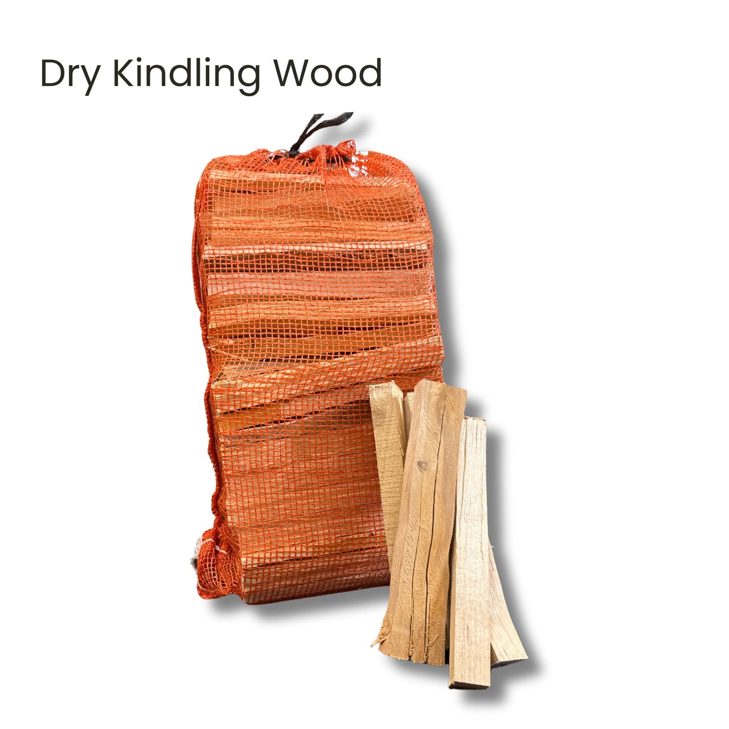 Netted kindling with sample 