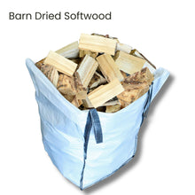 Bag of barn dried softwood with text 'Barn Dried Softwood' on a white background