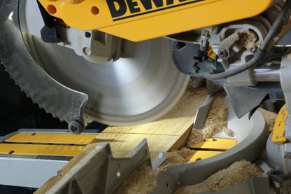 Dewalt saw cutting timber
